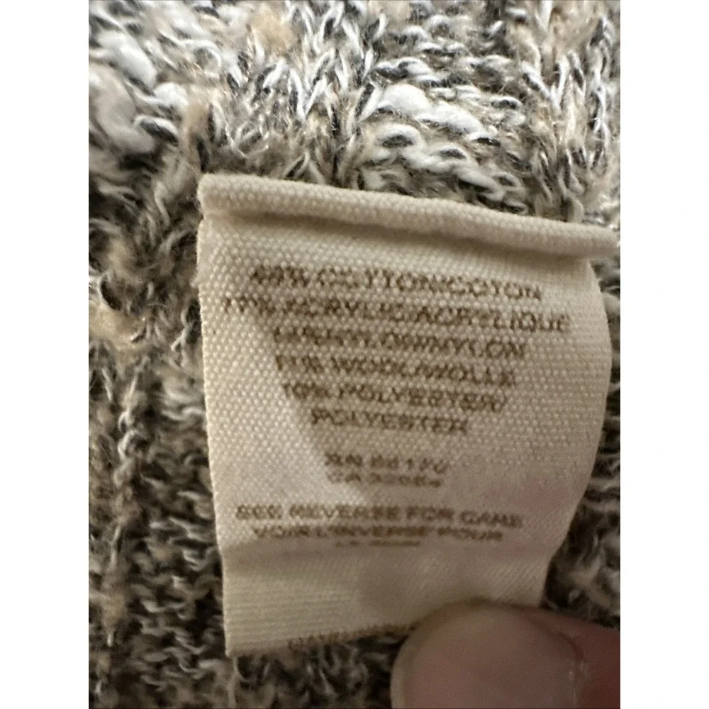 Free People Sweater Women Brown Sz S(P)Long Open Cardigan Comfy Lazy Cotton Wool
